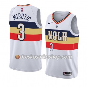 Muški NBA Dres New Orleans Pelicans Nikola Mirotic 3 Nike 2018-19 Bijela Swingman